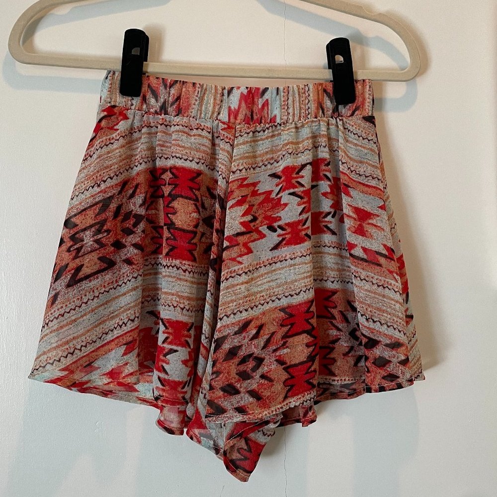 Show Me Your Mumu Flowy Shorts (Pink, Light Blue) - size XS